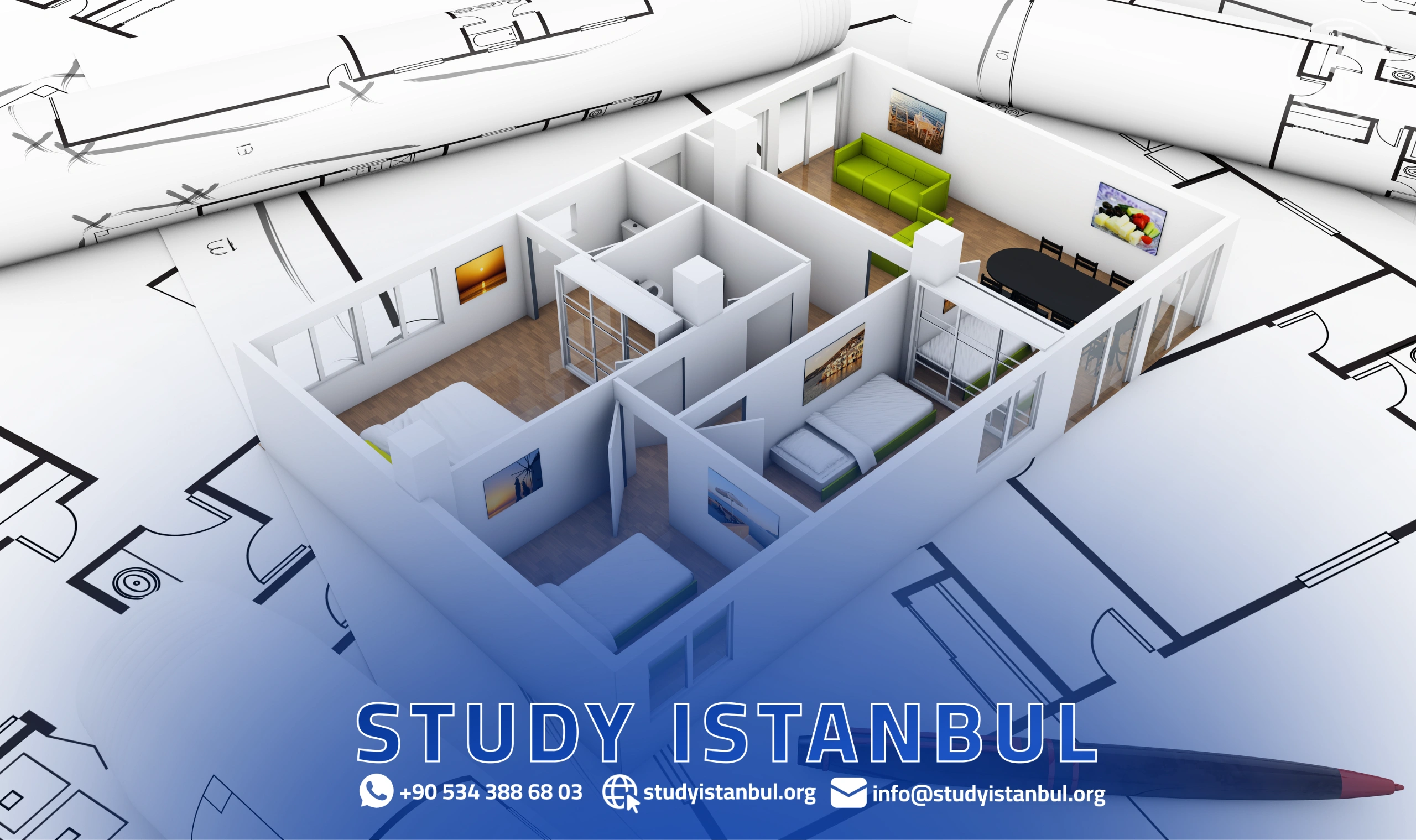  دراسة العمارة الداخلية في تركيا-الفن والعلم في عالم العمارة الداخلية-مجالات عمل المعماريين الداخليين في تركيا-تكاليف الدراسة للعمارة الداخلية في تركيا